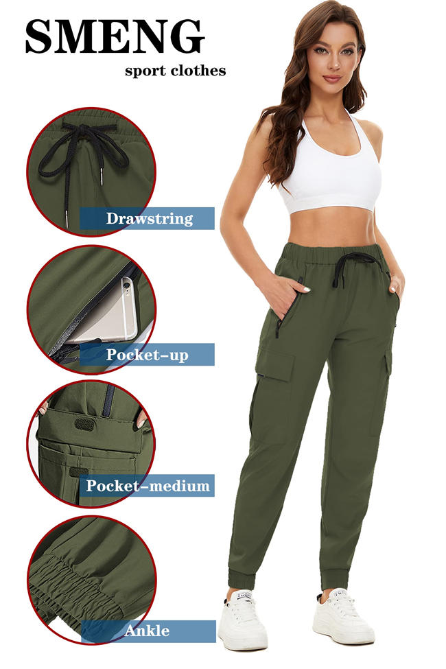 Women Jogger Lightweight Hiking Pants Water Resistent Athletic Quick Dry Climbing Clothes